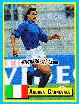 Sticker Andrea Carnevale - Top Micro Card Calcio 1989-1990
 n. 21 - Vallardi