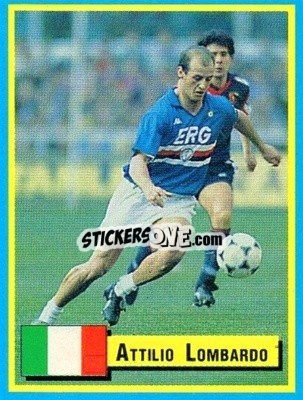Sticker Attilio Lombardo - Top Micro Card Calcio 1989-1990
 n. 162 - Vallardi