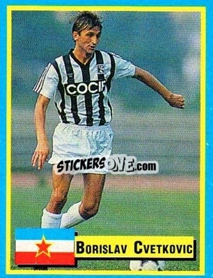 Sticker Borislav Cvetkovic - Top Micro Card Calcio 1989-1990
 n. 52 - Vallardi