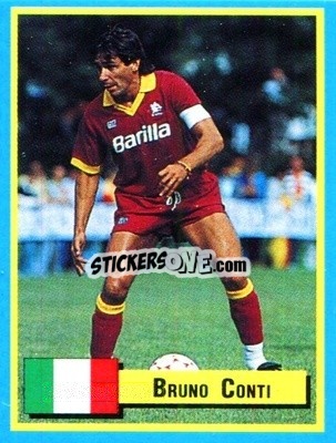 Sticker Bruno Conti - Top Micro Card Calcio 1989-1990
 n. 158 - Vallardi