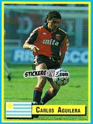 Sticker Carlos Aguilera - Top Micro Card Calcio 1989-1990
 n. 104 - Vallardi
