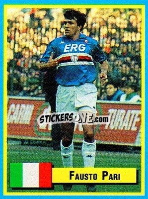 Sticker Fausto Pari - Top Micro Card Calcio 1989-1990
 n. 163 - Vallardi