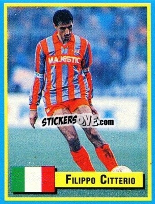 Sticker Filippo Citterio - Top Micro Card Calcio 1989-1990
 n. 87 - Vallardi