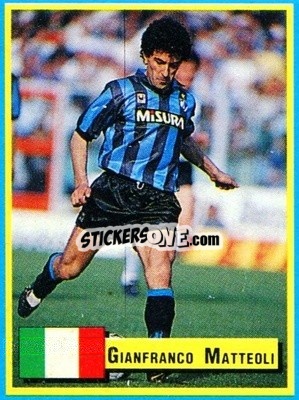 Sticker Gianfranco Matteoli - Top Micro Card Calcio 1989-1990
 n. 107 - Vallardi