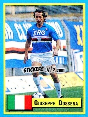 Sticker Giuseppe Dossena - Top Micro Card Calcio 1989-1990
 n. 168 - Vallardi