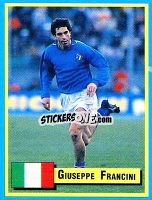 Sticker Giuseppe Francini - Top Micro Card Calcio 1989-1990
 n. 19 - Vallardi