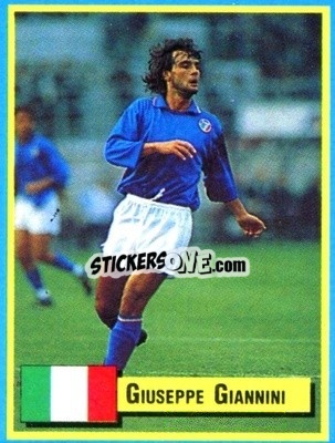 Sticker Giuseppe Giannini - Top Micro Card Calcio 1989-1990
 n. 28 - Vallardi