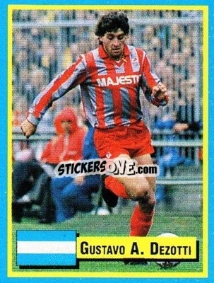Sticker Gustavo Dezotti - Top Micro Card Calcio 1989-1990
 n. 89 - Vallardi