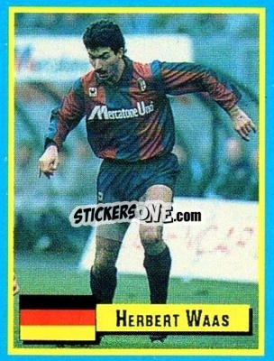 Figurina Herbert Waas - Top Micro Card Calcio 1989-1990
 n. 74 - Vallardi