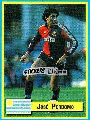 Sticker Jose Perdomo - Top Micro Card Calcio 1989-1990
 n. 100 - Vallardi