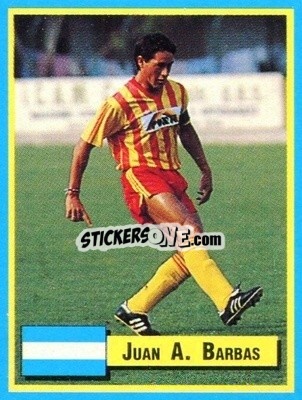 Sticker Juan Barbas - Top Micro Card Calcio 1989-1990
 n. 130 - Vallardi