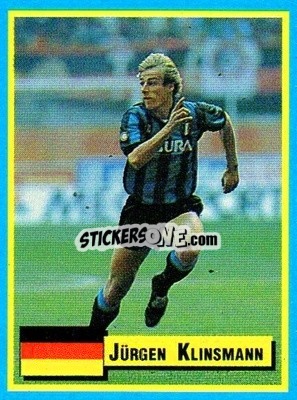 Sticker Jurgen Klinsmann - Top Micro Card Calcio 1989-1990
 n. 110 - Vallardi