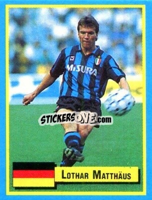 Sticker Lothar Matthaus - Top Micro Card Calcio 1989-1990
 - Vallardi