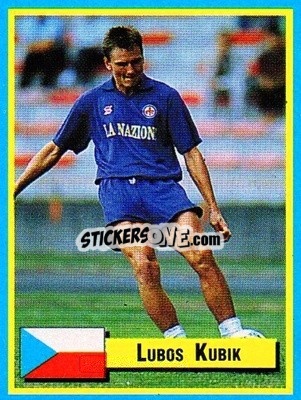 Sticker Lubos Kubik - Top Micro Card Calcio 1989-1990
 n. 98 - Vallardi