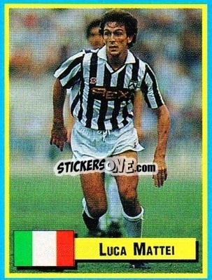 Sticker Luca Mattei - Top Micro Card Calcio 1989-1990
 n. 178 - Vallardi