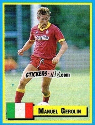 Sticker Manuel Gerolin - Top Micro Card Calcio 1989-1990
 n. 156 - Vallardi