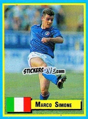 Sticker Marco Simone - Top Micro Card Calcio 1989-1990
 n. 23 - Vallardi