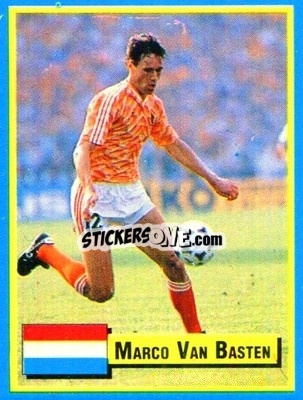 Sticker Marco van Basten - Top Micro Card Calcio 1989-1990
 n. 44 - Vallardi