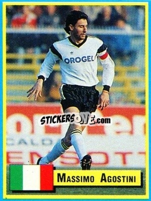 Sticker Massimo Agostini - Top Micro Card Calcio 1989-1990
 n. 82 - Vallardi
