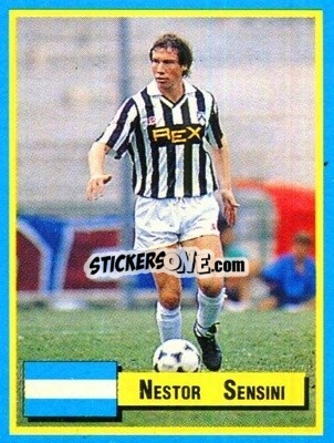 Sticker Nestor Sensini - Top Micro Card Calcio 1989-1990
 n. 180 - Vallardi