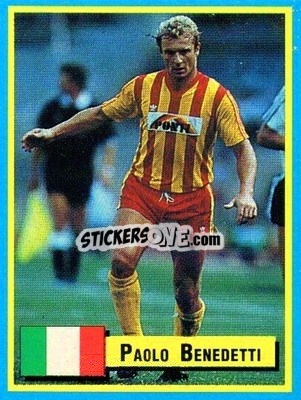Sticker Paolo Benedetti - Top Micro Card Calcio 1989-1990
 n. 137 - Vallardi