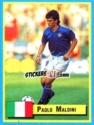 Sticker Paolo Maldini - Top Micro Card Calcio 1989-1990
 n. 34 - Vallardi