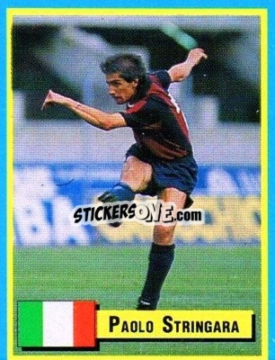 Sticker Paolo Stringara - Top Micro Card Calcio 1989-1990
 n. 73 - Vallardi