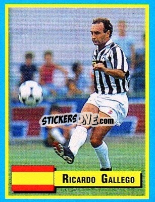 Sticker Ricardo Gallego - Top Micro Card Calcio 1989-1990
 n. 53 - Vallardi