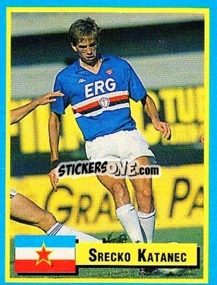 Sticker Srecko Katanec - Top Micro Card Calcio 1989-1990
 - Vallardi