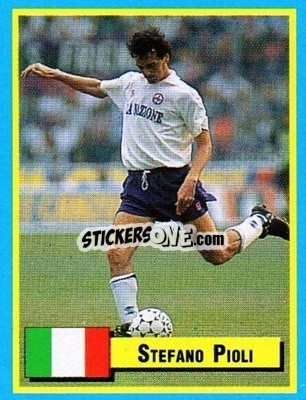 Sticker Stefano Pioli - Top Micro Card Calcio 1989-1990
 n. 96 - Vallardi