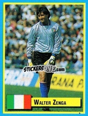 Sticker Walter Zenga - Top Micro Card Calcio 1989-1990
 n. 6 - Vallardi