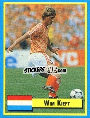 Sticker Wim Kieft - Top Micro Card Calcio 1989-1990
 n. 42 - Vallardi