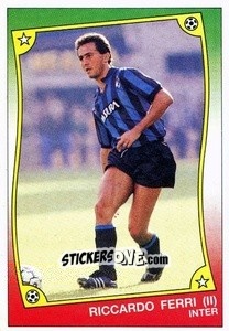 Sticker Riccardo Ferri - Ale O-Oh! Stickers 1989-1990
 n. 34 - Panini