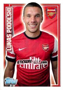 Sticker Lukas Podolski - Premier League Inglese 2012-2013 n. 17 - Topps