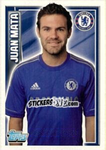 Sticker Juan Mata - Premier League Inglese 2012-2013 n. 46 - Topps