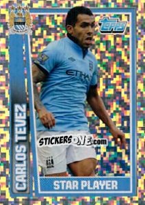 Figurina Carlos Tevez - Star Player - Premier League Inglese 2012-2013 - Topps