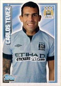 Sticker Carlos Tevez - Premier League Inglese 2012-2013 n. 112 - Topps