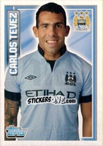 Figurina Carlos Tevez - Premier League Inglese 2012-2013 - Topps