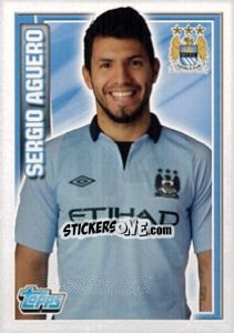 Sticker Sergio Agüero - Premier League Inglese 2012-2013 n. 114 - Topps