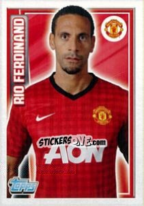 Sticker Rio Ferdinand - Premier League Inglese 2012-2013 n. 117 - Topps