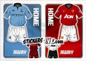 Sticker Manchester City / Manchester United - Premier League Inglese 2012-2013 - Topps