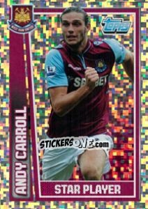 Figurina Andy Carroll - Star Player - Premier League Inglese 2012-2013 - Topps