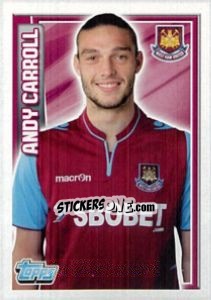 Figurina Andy Carroll - Premier League Inglese 2012-2013 - Topps