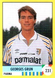 Cromo Georges Grun - Il Grande Calcio 1992
 n. 231 - Vallardi