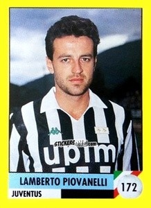 Sticker Lamberto Piovanelli - Il Grande Calcio 1992
 n. 172 - Vallardi