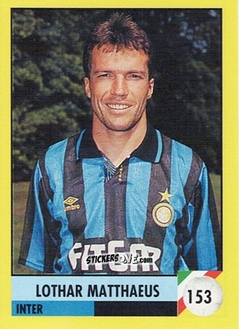 Sticker Lothar Matthäus - Il Grande Calcio 1992
 n. 153 - Vallardi