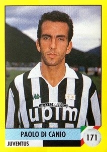 Sticker Paolo Di Canio - Il Grande Calcio 1992
 n. 171 - Vallardi
