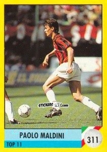 Sticker Paolo Maldini - Il Grande Calcio 1992
 n. 311 - Vallardi