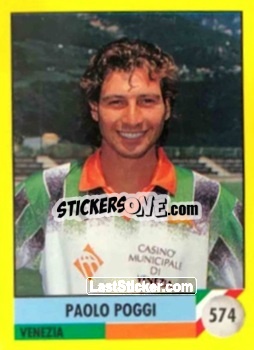 Sticker Paolo Poggi - Il Grande Calcio 1992
 n. 574 - Vallardi