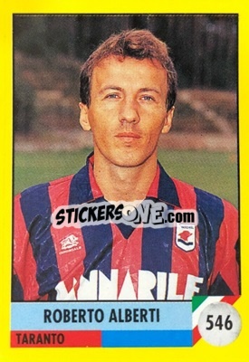 Sticker Roberto Alberti - Il Grande Calcio 1992
 n. 546 - Vallardi